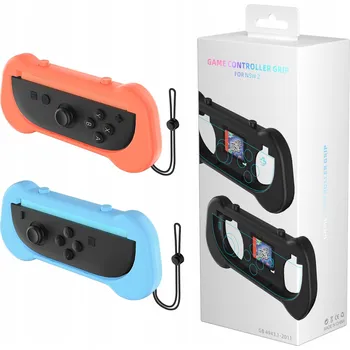 Herní konzole 2x Držák / Grip na Joy-Con pro Nintendo Switch, 2 Kusy - Modrý a Oranžový