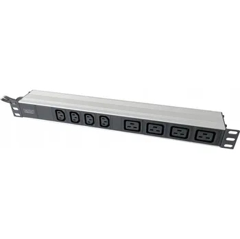 Switch PDU montovatelný do racku Digitus DN-95423 s hliníkem, 4x C13, 4x C192x 16A 250VAC