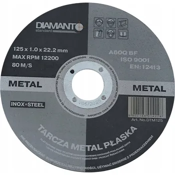 Řezný kotouč Řezací kotouč na kov 125 mm/1 mm/22,2 mm DIAMANTO INOX+STEEL