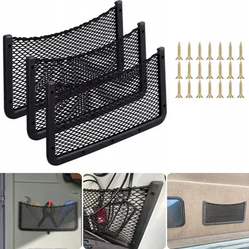 Organizér do auta 3 KS SÍŤOVÝ ORGANIZÉR DO AUTA DO KUFRU PRO SKLADOVÁNÍ 41,5*21,5 CM