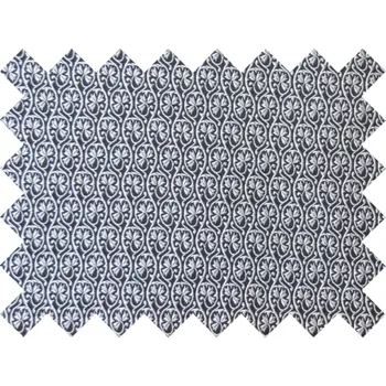 HEDVA ČESKÝ BROKÁT Vzorek brokátu 5x10cm 51056 TROJLÍSTEK MALÝ černá | 19