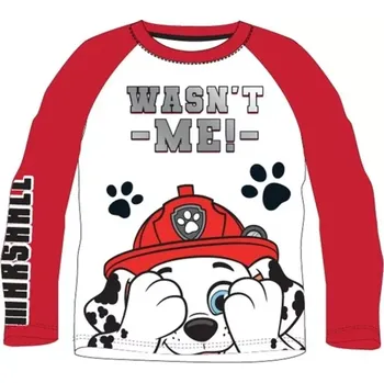 Chlapecké tričko Chlapecké tričko dlouhý rukáv Tlapková patrola 52021619 červená