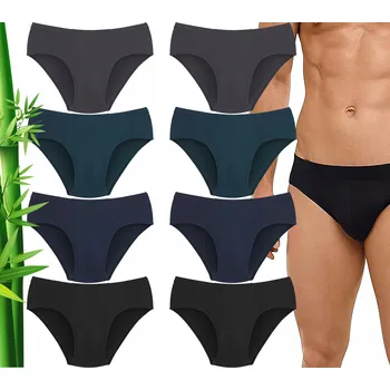 Kalhotky Slipy kalhotky Anet slipy bambusové vícebarevné, sada 8 ks, velikost XL