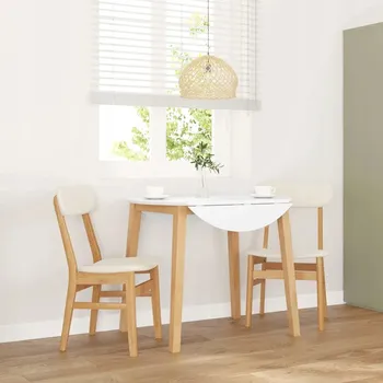 Jídelní židle Jídelní židle s polštáři 2 ks masivní kaučukové dřevo