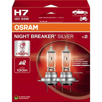 Povinná bezpečnostní výbava Žárovky Osram Silver H7 55 W 2 ks