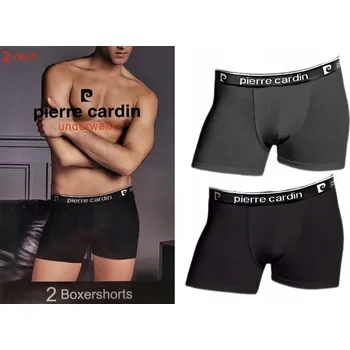 Boxerky Pánské bavlněné boxerky 2-balení Pierre Cardin modré/černé XL