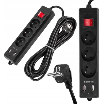 Napájecí kabel Prodlužovací Kabel přívod s lištou LEDLUX 3 m, 3 ks, černý