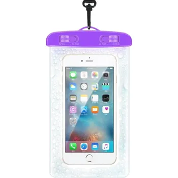 Pouzdro na mobilní telefon Voděodolné univerzální pouzdro na telefon 6,7" Plavecké a podvodní IPX8 PVC kryt Vodotěsný vak Ochrana při vodních sportech fialová