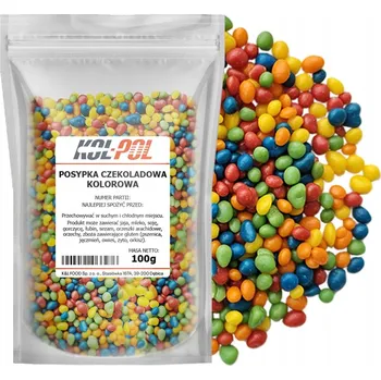 Jedlá dekorace na dort POSYP NA DORT BAREVNÁ 100g Čokoládová dekorace perleťová kvalita Kol-Pol