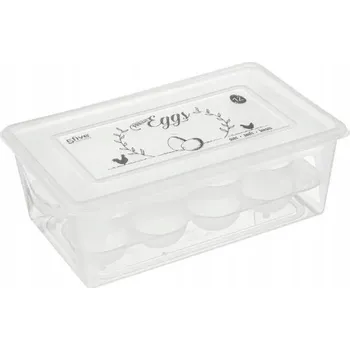 Dóza na potraviny Nádoba na vejce pro 12 vajec, plastový Krabička do lednice 2.1 l