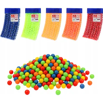 Dětská zbraň PLASTOVÉ KULIČKY DO PISTOLE NÁBOJE 2500ks 6mm S DÁVKOVAČEM ZÁSOBNÍK