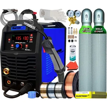 Svářečka INVERTOROVÁ SVÁŘEČKA SHERMAN MIG 200 SYNERGIE MAG MMA TIG 200A 230V VRD 3W