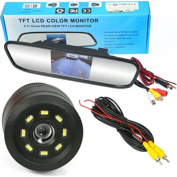 IP kamera COUVACÍ KAMERA 8 LED DIOD LCD MONITOR V ZRCÁTKU