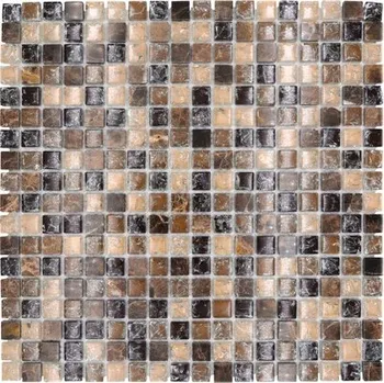 Obklad Skleněná mozaika, skleněná dlaždice hnědo-béžová