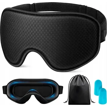 Škraboška na spaní 3D maska na spaní anatomická maska + špunty do uší cestovní sada