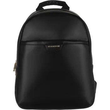 Městský batoh Peterson Černý stylový prostorný batoh [DH] PTN PLEC-ALE-3 Velikost: ONE SIZE