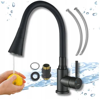 Vodovodní baterie Kuchyňská stojánková baterie apkomfort sella černá