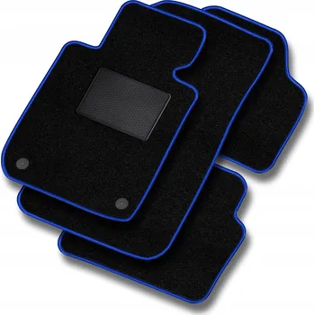 autokoberec Velurové autokoberce BASIC Seat Altea 2004-2015 modrý lem