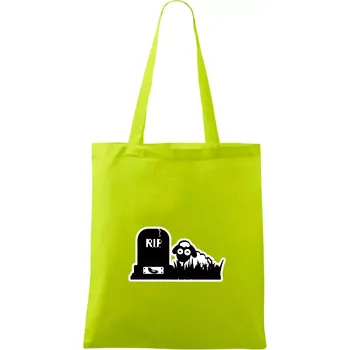 RIP - Náhrobek - Jitrnice - Ovečka - Taška bavlněná - 42 x 38 cm ( Limetková )