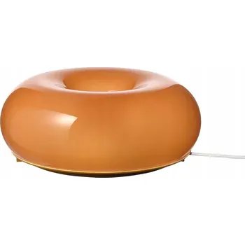 Lampička IKEA VARMBLIXT LED stolní/nástěnná lampa, oranžová sklo kulatý 30 cm