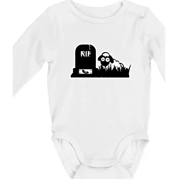 Kojenecké oblečení RIP - Náhrobek - Jitrnice - Ovečka - Body kojenecké s dlouhým rukávem - Dlouhý r. do 3 měs ( Bílá )