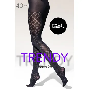 Dámské punčochy Gatta Lorien 28 40 DEN barva:nero 3-m