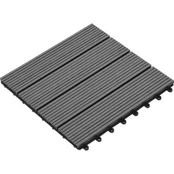 Venkovní dlažba vidaXL WPC dlaždice 30x30cm 11 ks 1 m2, šedé