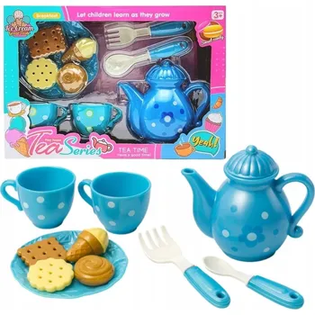 Dětská kuchyňka KUCHYŇSKÝ SET NA KÁVU, ČAJOVÁ KUCHYNĚ, NÁDOBÍ, ŠÁLKY, SUŠENKY