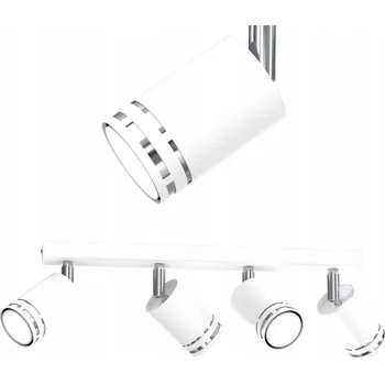 STROPNÍ SVÍTIDLO STROPNÍ BÍLÝ CHROM POHYBLIVÝ LED GX53 POLSKÁ LAMPA SPOT REFLEKTOR