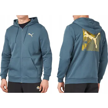 Pánská mikina 3192 PUMA PÁNSKÁ PÁNSKÁ MIKINA S KAPUCÍ , BAVLNĚNÁ, SPORTOVNÍ, ZATEPLENÁ, VELIKOST S