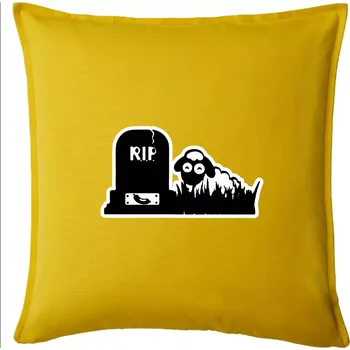 Polštář RIP - Náhrobek - Jitrnice - Ovečka - Polštář 50x50 - 50x50 - Pouze potah ( Žlutá )