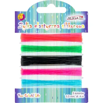 Vlasec elastický 0,5 mm 5 barev mix