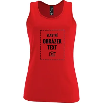 Dámské funkční tílko s vlastním potiskem, Barva Červená, Velikost XL, Canvas Dámské tílko Racer Bezvatriko.cz