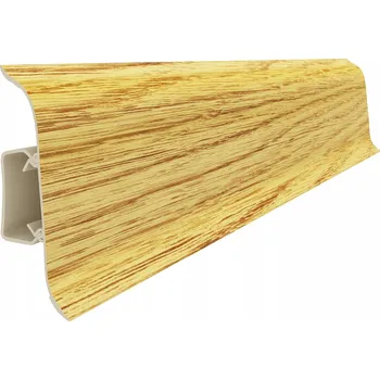 soklová lišta Lišta Vilo PVC 2 x 55, délka 2 cm, dub
