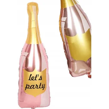 Balónek Růžový balónek ve tvaru lahve 1 ks
