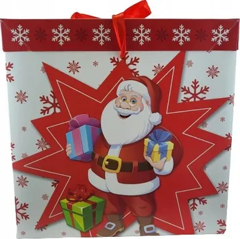 Dárková krabička Dárková KRABIČKA Mikuláš 28X28CM MIX 4