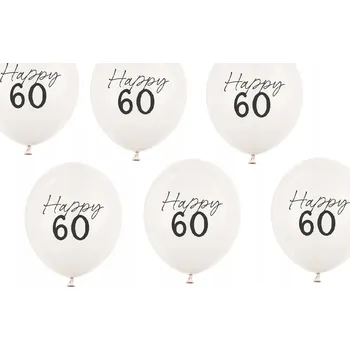 Balónek Id_5412a 6x BALÓN BALÓNKY BÍLÝ 60 60-STKA NAROZENINY STĚNA BÍLÁ DORT