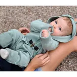 tyrkysový manšestrový overal