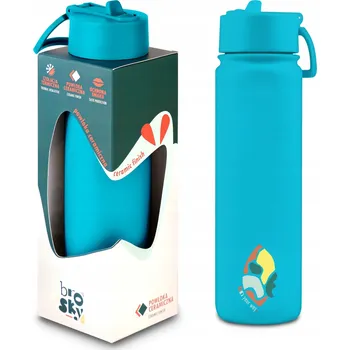 Obraz Brosky Abstraktní modrá ocelová termoska s brčkem 680 ml