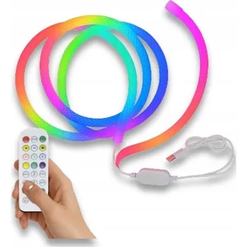 LED osvětlení LED PÁSEK NEON RGB FLEXIBILNÍ USB 3M + DÁLKOVÝ OVLADAČ A OVLÁDÁNÍ PŘES APLIKACI