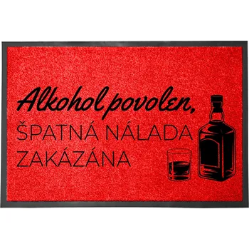 Rohožka Vstupní rohožka červená Dekorativní Alkohol Povolen Dárek