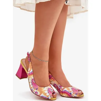 Dámské sandále Sandály na podpatku Step in style – vzorované s páskem, 36 i240_210178_2:36