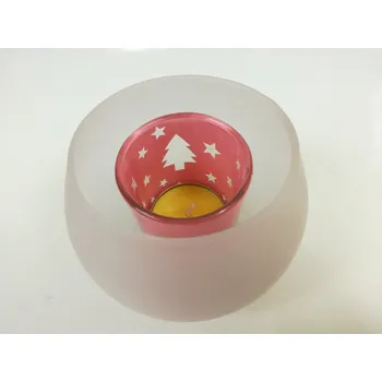 Svícen Svícen/ohřívač na čajovou svíčku TEALIGHT ZAHRADA! růžový MĚSÍC Růžová