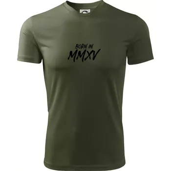 Pánské tričko Born in - Římské číslo 2015 - Pánské triko Fantasy sportovní (dresovina) - XL ( Khaki )