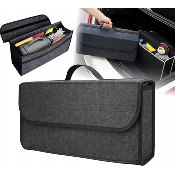 Organizér do auta Organizér do kufru auta, tmavě šedý, filcový, na suchý zip