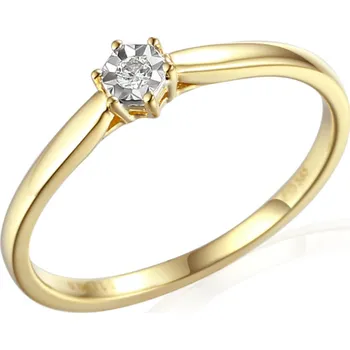 Prsten Gems, Decentní prsten Dara, kombinované zlato s brilianty, vel. 58, prům. 18.5 mm, 585-38-1-2671.2ZB0.0.58.HSI1.000