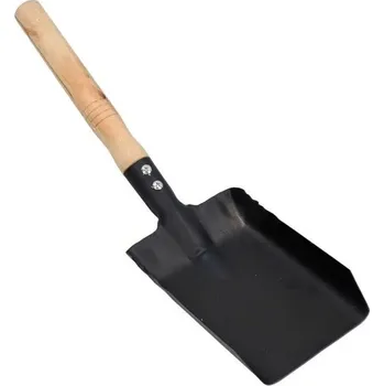 Ocelová lopata na popel 22x16x9,5 cm Železná lopatka s dřevěnou rukojetí Nástroj na čištění krbu Příslušenství ke kamnům a hořákům na dřevo