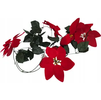 Vánoční dekorace VÁNOČNÍ GIRLANDA VÁNOČNÍ HVĚZDA DEKORACE OZDOBA 200 CM