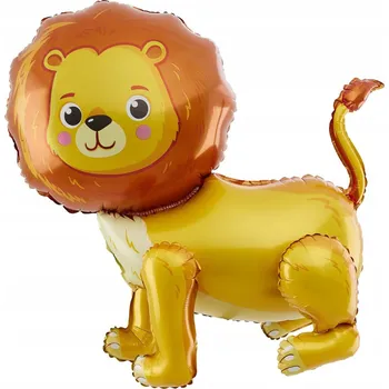 Balónek Fóliový balónek stojící Lev 53x54 cm Narozeniny