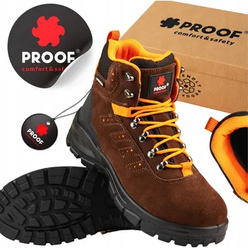 Pracovní oblečení PRACOVNÍ VYSOKÉ BOTY Pánské OCHRANNÉ KOTNÍKOVÉ BOTY PROOF TREK DINTEX S3S VEL. 45